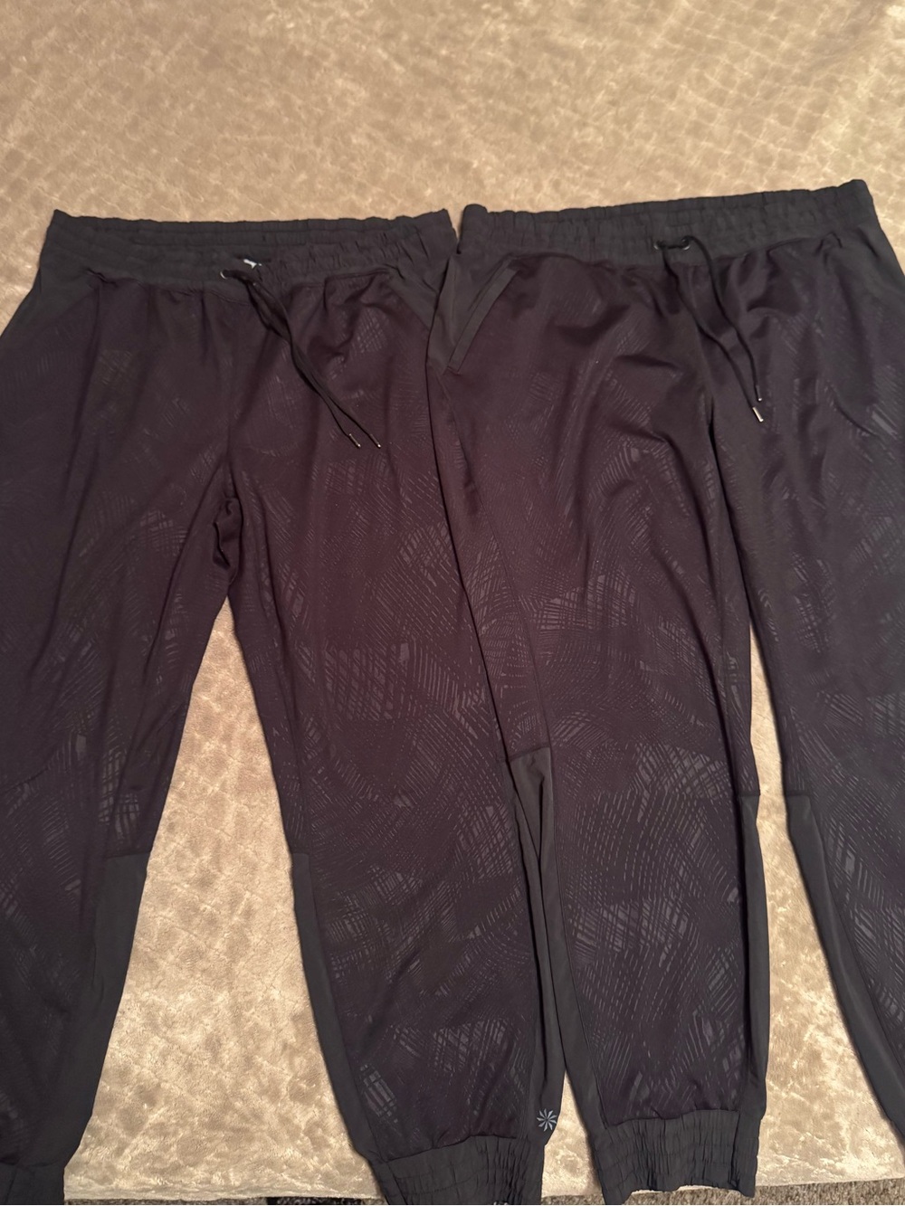 Athleta Black Jogger Pants with Elastic Waist TWO PAIR